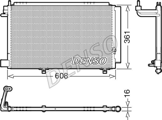 Denso DCN10041 - Condensador, aire acondicionado parts5.com