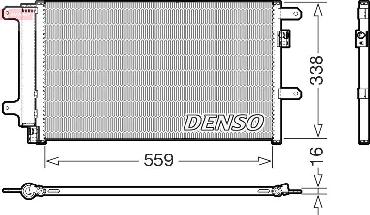 Denso DCN12007 - Kondenzator, klimatska naprava parts5.com