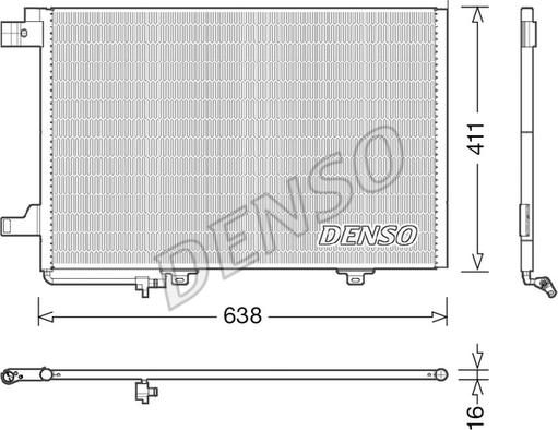 Denso DCN17007 - Condensador, aire acondicionado parts5.com