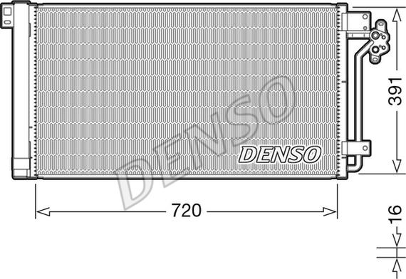 Denso DCN32020 - Condensator, climatizare parts5.com