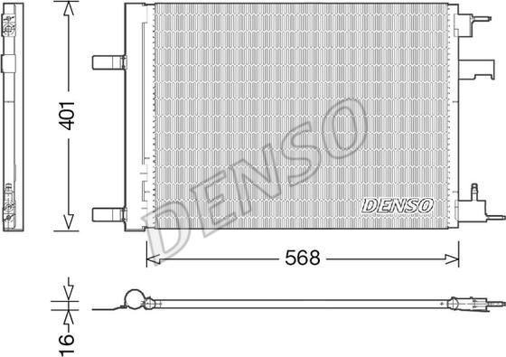 Denso DCN20008 - Kondenzátor klimatizácie parts5.com