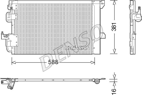 Denso DCN20007 - Condensador, aire acondicionado parts5.com