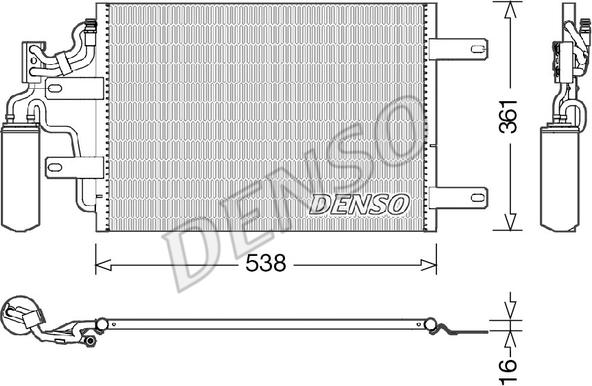 Denso DCN20025 - Condensador, aire acondicionado parts5.com