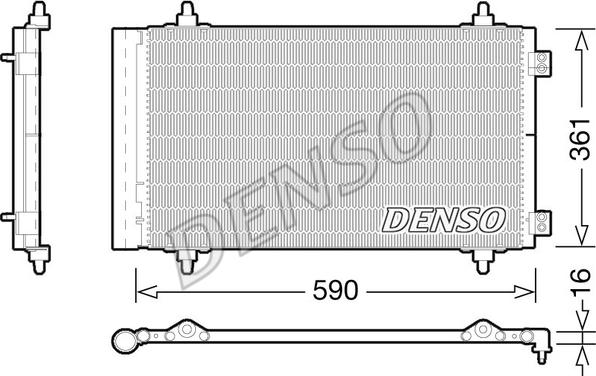 Denso DCN21018 - Συμπυκνωτής, σύστ. κλιματισμού parts5.com