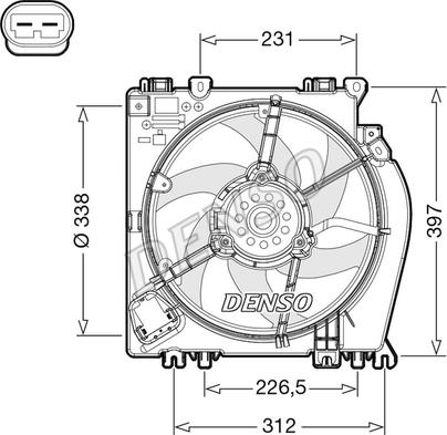 Denso DER46002 - Fan, motor soğutması parts5.com