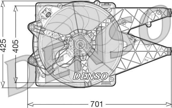 Denso DER09100 - Fan, motor soğutması parts5.com