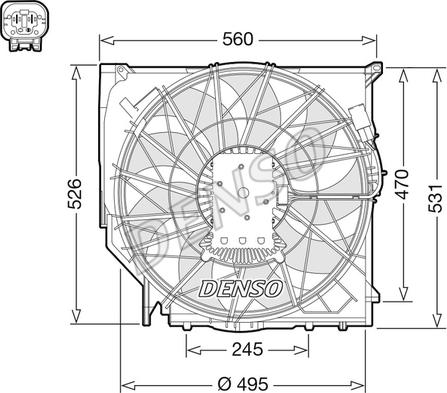 Denso DER05008 - Ventilador, refrigeración del motor parts5.com