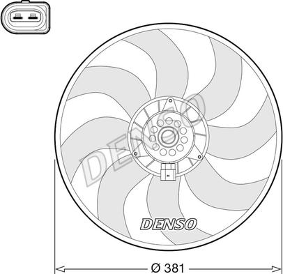 Denso DER02006 - Вентилатор, охлаждане на двигателя parts5.com