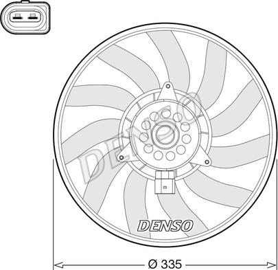 Denso DER02008 - Вентилатор, охлаждане на двигателя parts5.com