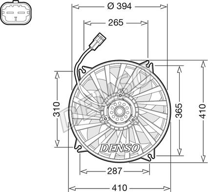 Denso DER07012 - Fan, radiator parts5.com