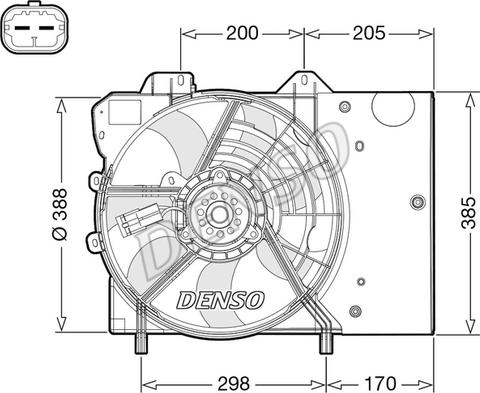 Denso DER21024 - Ventilator, radiator parts5.com