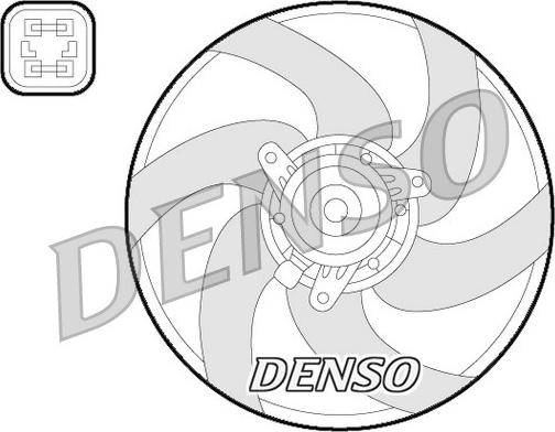 Denso DER21022 - Вентилатор, охлаждане на двигателя parts5.com