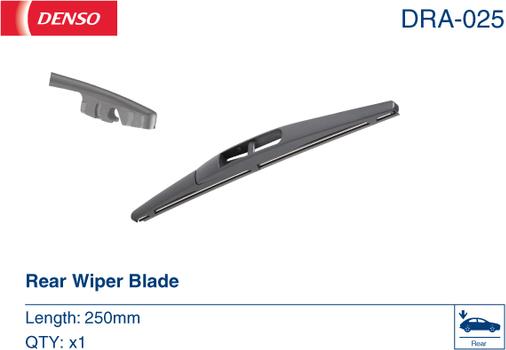 Denso DRA-025 - Перо на чистачка parts5.com