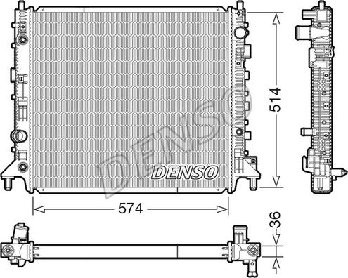 Denso DRM99013 - Radiador, refrigeración del motor parts5.com