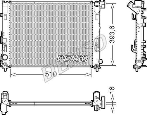 Denso DRM46103 - Radiador, refrigeración del motor parts5.com