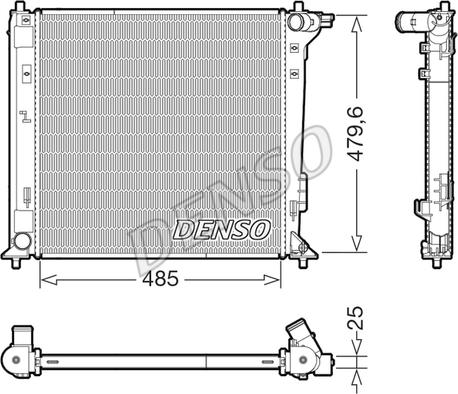 Denso DRM41031 - Chladič, chlazení motoru parts5.com