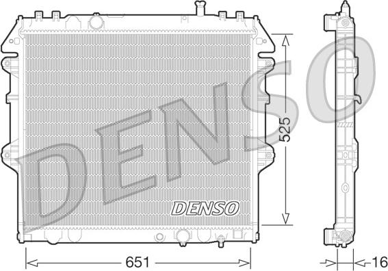 Denso DRM50069 - Hűtő, motorhűtés parts5.com