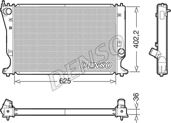 Denso DRM50132 - Radiator, engine cooling parts5.com