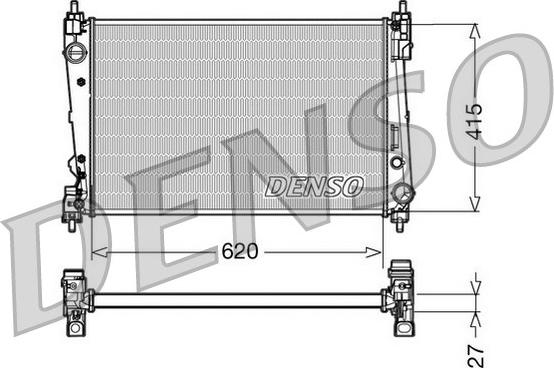 Denso DRM09111 - Radiator, racire motor parts5.com