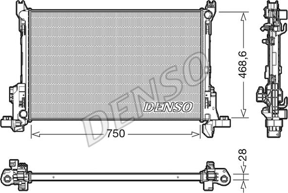 Denso DRM09174 - Radiator, racire motor parts5.com