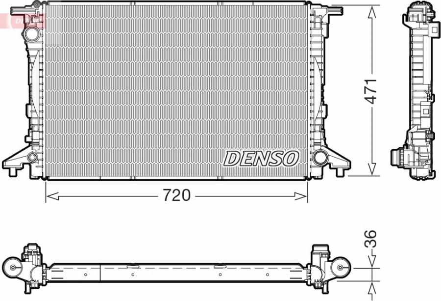 Denso DRM02047 - Radiator, racire motor parts5.com