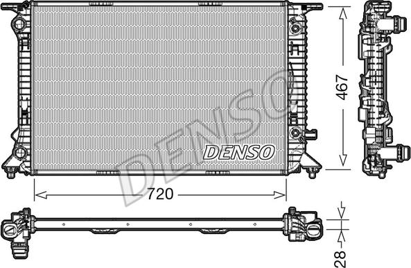 Denso DRM02021 - Radiator, racire motor parts5.com