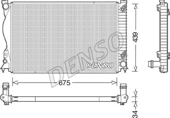 Denso DRM02028 - Radiator, racire motor parts5.com