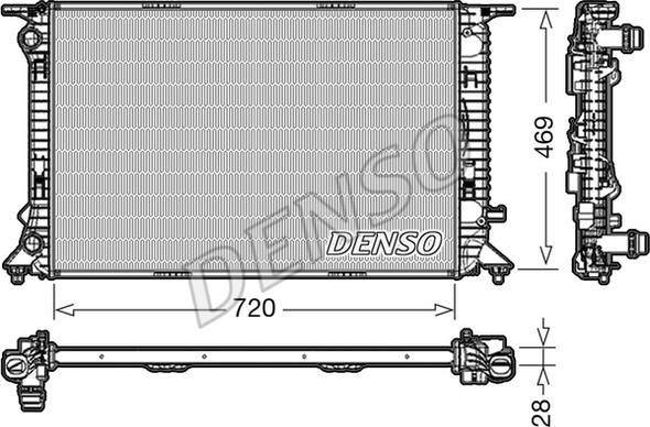 Denso DRM02022 - Radiator, racire motor parts5.com