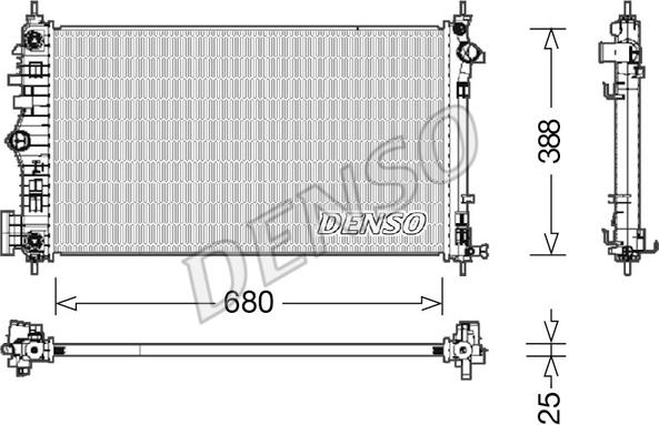 Denso DRM15007 - Radiador, refrigeración del motor parts5.com