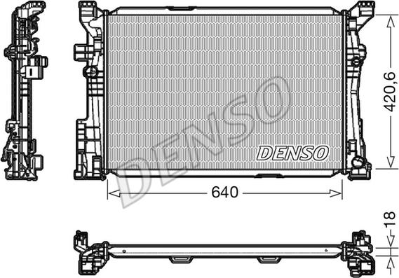 Denso DRM17096 - Radiator, racire motor parts5.com