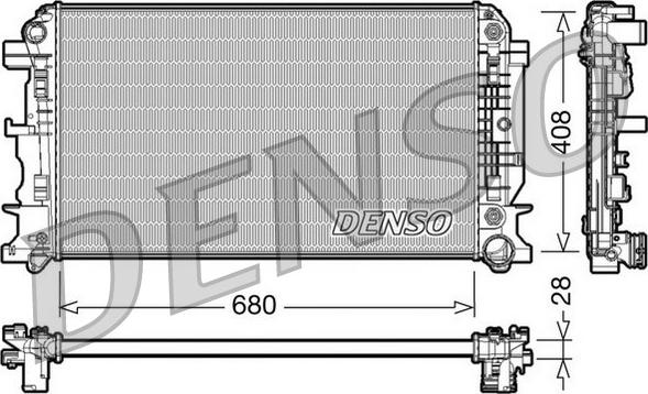 Denso DRM17044 - Radiador, refrigeración del motor parts5.com