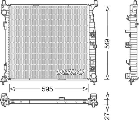 Denso DRM17055 - Motor su radyatörü parts5.com