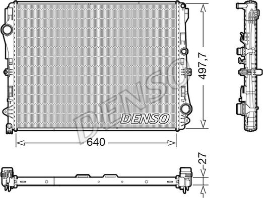 Denso DRM17116 - Hladilnik, hlajenje motorja parts5.com