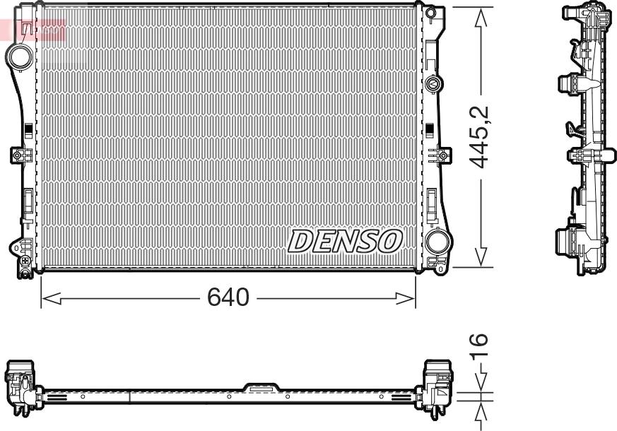 Denso DRM17118 - Radiator, racire motor parts5.com