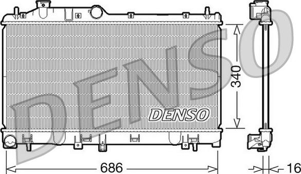 Denso DRM36007 - Ψυγείο, ψύξη κινητήρα parts5.com