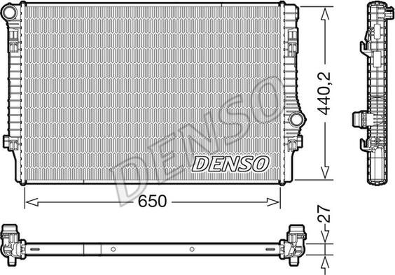 Denso DRM32049 - Радиатор, охлаждане на двигателя parts5.com