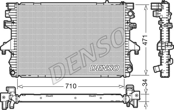 Denso DRM32040 - Radiador, refrigeración del motor parts5.com