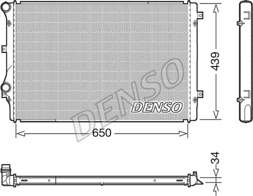 Denso DRM32041 - Радиатор, охлаждение двигателя parts5.com