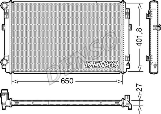 Denso DRM32048 - Motor su radyatörü parts5.com