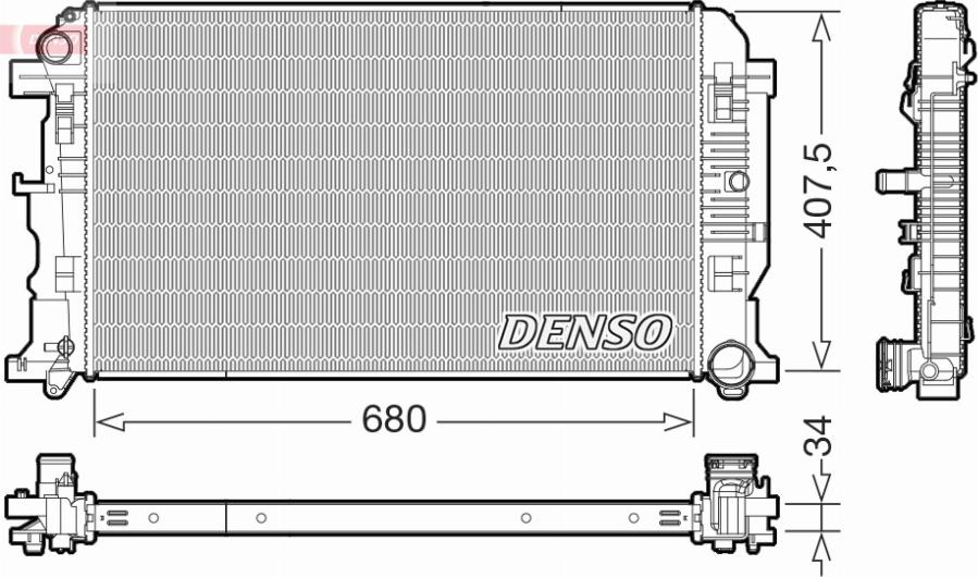 Denso DRM32053 - Radiator, engine cooling parts5.com