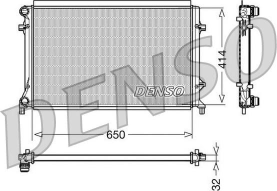 Denso DRM32016 - Radiator, engine cooling parts5.com