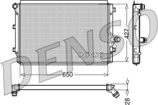 Denso DRM32017 - Radiador, refrigeración del motor parts5.com
