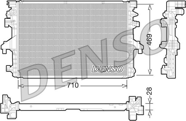 Denso DRM32038 - Radiador, refrigeración del motor parts5.com