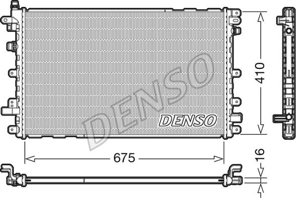 Denso DRM20113 - Radiador, refrigeración del motor parts5.com