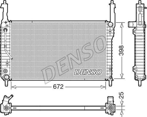 Denso DRM20123 - Radiator, racire motor parts5.com