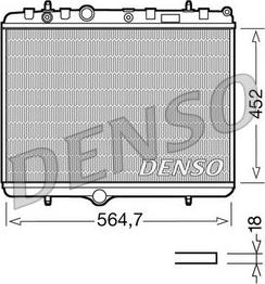 Denso DRM21055 - Radiador, refrigeración del motor parts5.com