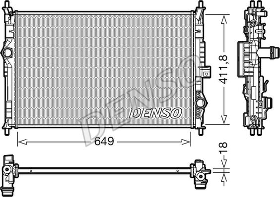 Denso DRM21103 - Radiator, racire motor parts5.com