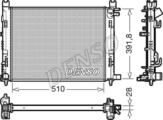 Denso DRM23109 - Radiateur, refroidissement du moteur parts5.com