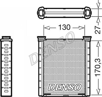 Denso DRR46001 - Radiador de calefacción parts5.com