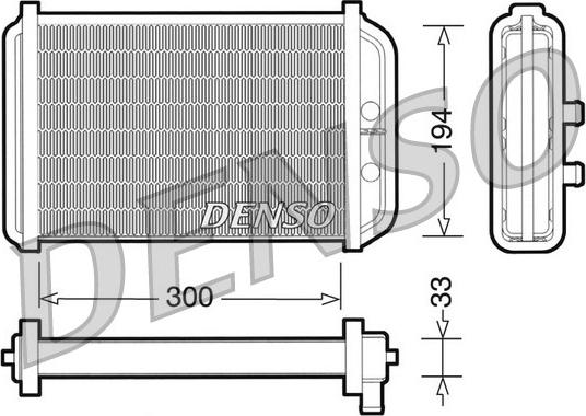 Denso DRR09033 - Toplotni izmenevalnik, ogrevanje notranjega prostora parts5.com